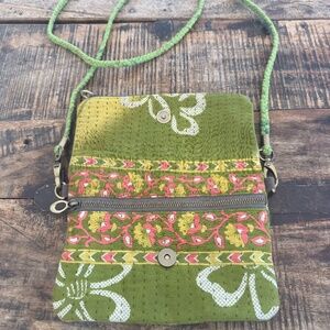 Sari Bari unique,green crossbody.